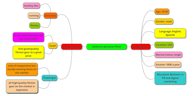 mind map audience persona